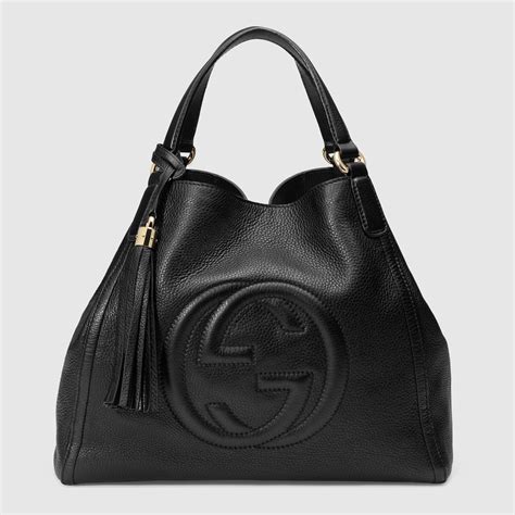 gucci leather soho bag|Gucci soho shoulder bag large.